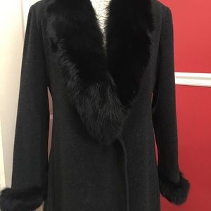 MARVIN RICHARDS charcoal WINTER COAT SIZE 6
